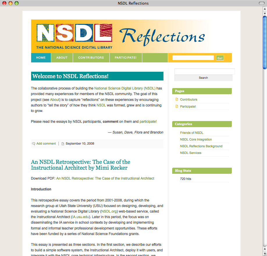 NSDL Reflections