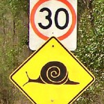 Snail and Speed Limit Signs