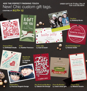 Minted's Custom Gift Tags