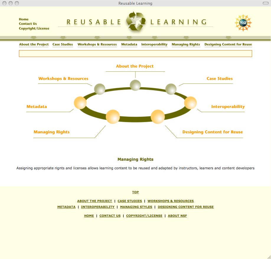 Reusable Learning
