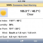 118F Heat Index - North Waltham, MA - July 22, 2011