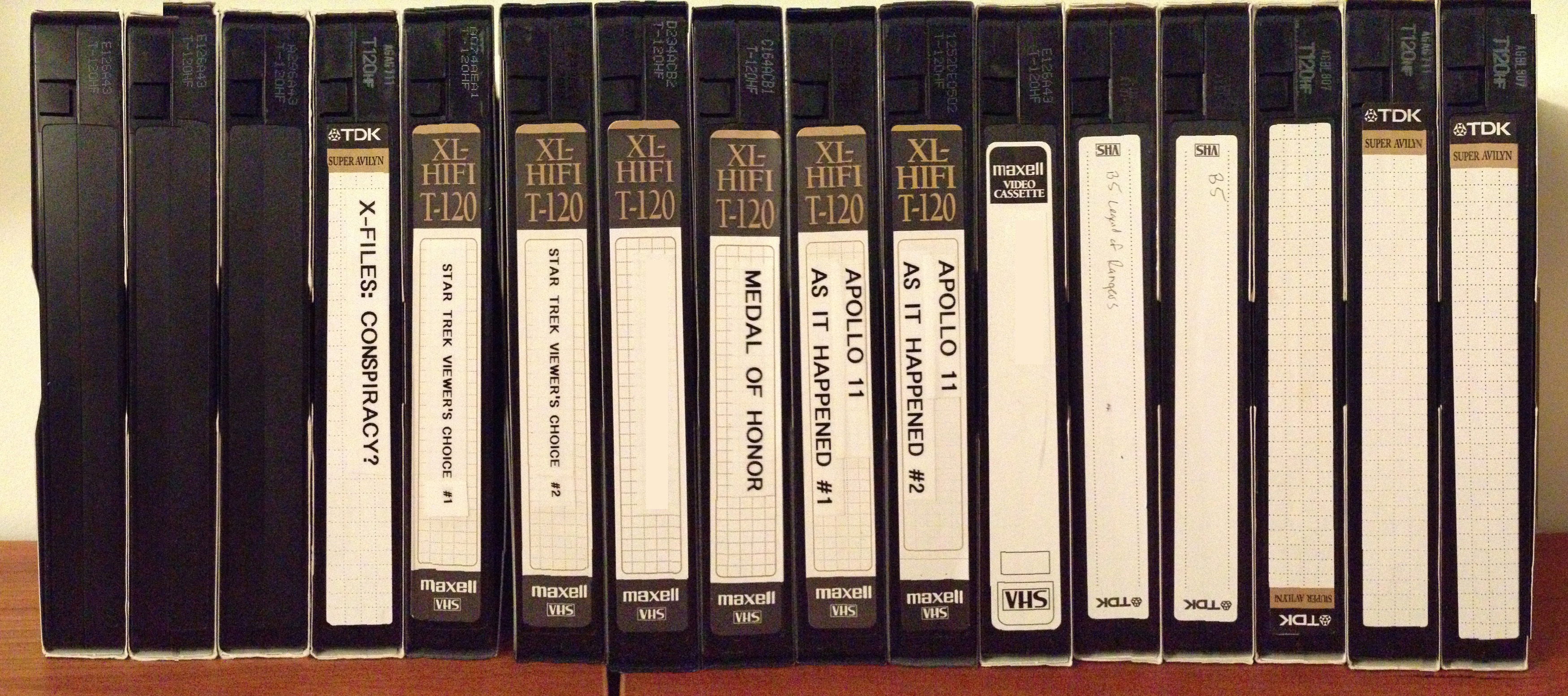 Brandon's VHS Tapes for TV Shows