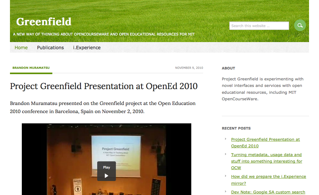 Project Greenfield Website